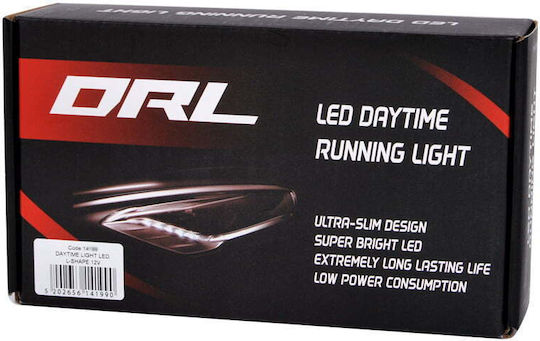 DRL Set Daytime Running Lights Universal L-shape Mercedes-Benz E-class W212 Look 12 Volt 2 Pieces