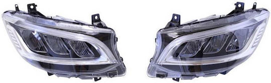 Μπροστινά Φανάρια Set Mercedes-benz Sprinter W907 2018-2023 Μαύρα Full Led Carner