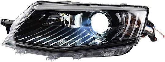 Μπροστινά Φανάρια Set Skoda Octavia Mk3 2014-2017 Drl Μαύρα Carner