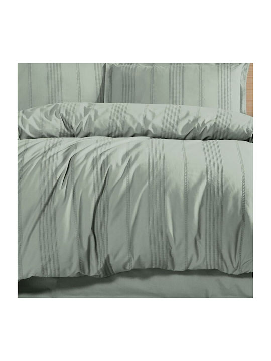 Clasy Home Set Husă de Pilotă Dublă cu 2 Fețe de Pernă 200x220 Verde