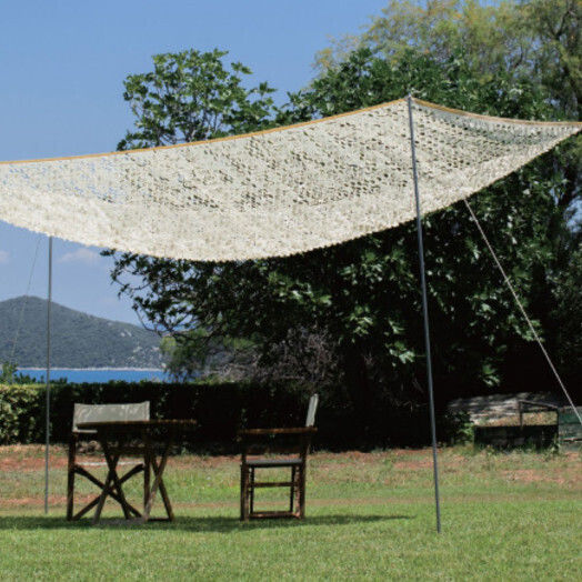 Home & Camp Parachute Rechteckig Tarnnetz Beige 4x3m