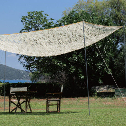 Home & Camp Rectangular Camouflage Net Gray With Hoop 3x4m