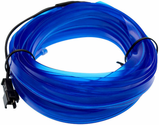 Led Εύκαμπτο Φωτιζόμενο Καλώδιο Neon 5m 12v Usb Μπλε Φωτισμό Εσωτερικό Αυτοκινήτου W14677