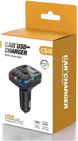 FM предавател за кола с Bluetooth / USB