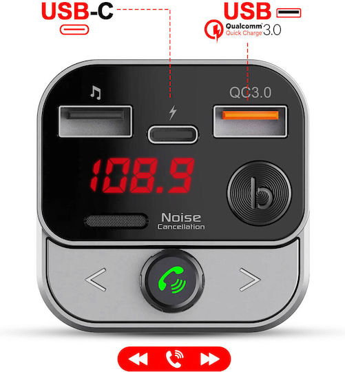 Swissten FM Car Transmitter with Bluetooth
