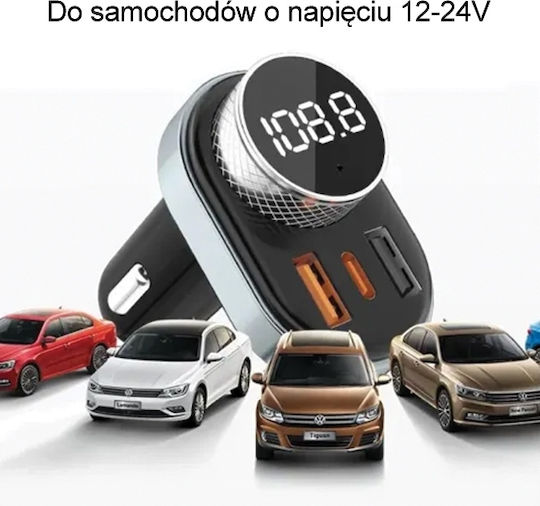 Awei FM Transmitter Αυτοκινήτου C-843 με Bluetooth / MicroSD / USB