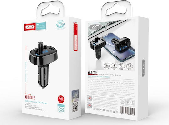 XO FM Transmitter Αυτοκινήτου XO-BCC02 με USB Car Charger Bluetooth+FM+USB Charging
