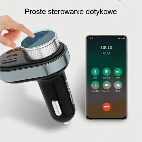 Awei FM Transmitter Αυτοκινήτου C-843 με Bluetooth / MicroSD / USB