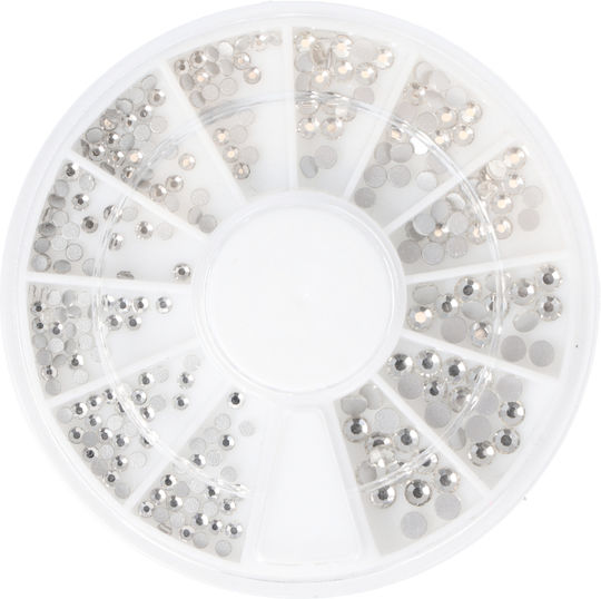 Eurostil Silver Nail Strass 144 Pieces