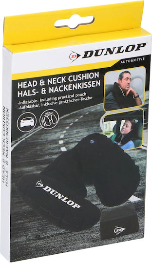 Dunlop Autokissen Aufblasbares Reise-Nackenkissen in Schwarz Farbe 41722
