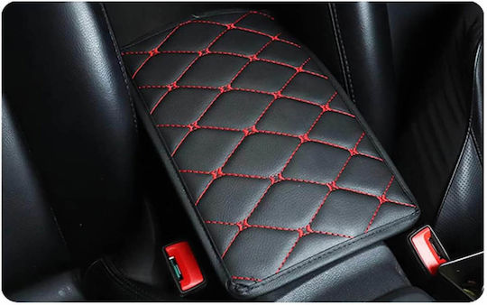 Carsun C2950 Accesorii pentru Cotieră Auto cu cusături roșii 29cm x 17cm în Culoare Negru