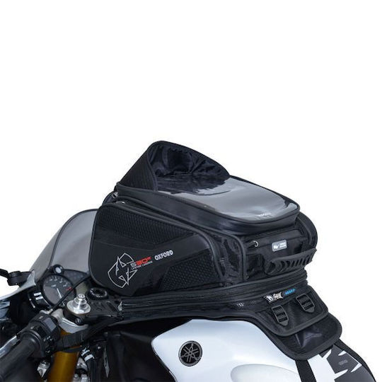 Oxford S30R Tank Strap On - Black Geantă Rezervor Motocicletă Magnetic 30lt