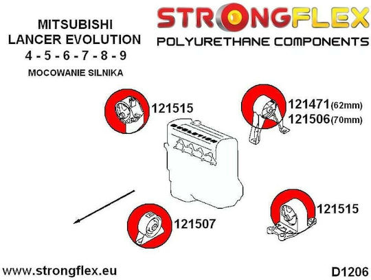 Strongflex Bushes for Mitsubishi Lancer 126141B