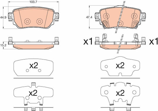 TRW Brake Pad for Nissan Qashqai / X-Trail Renault Kadjar