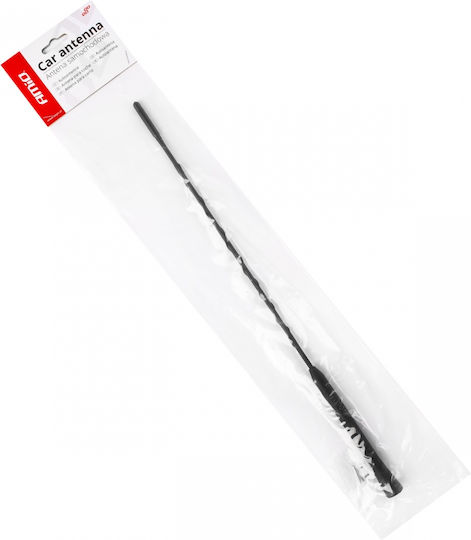 AMiO Car Antenna Roof ΑΝΤΜ07 Threaded 40cm for Radio in Black Color