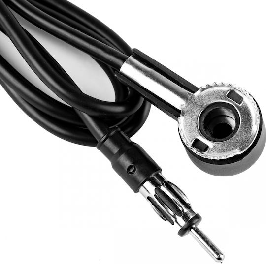 AMiO Car Antenna Roof Threaded 40cm Φ5mm with Cable 1.4m in Black Color