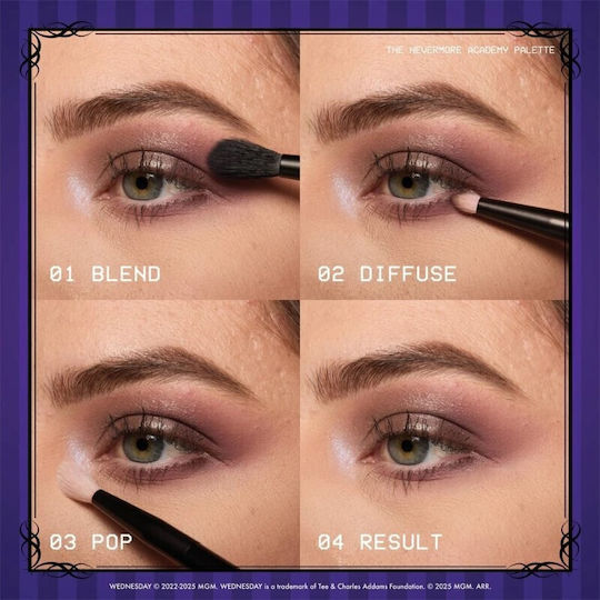 NYX Professional Makeup Wednesday Welcome To Nevermore Academy Eye Shadow Palette Matte in Solid Form 1gr