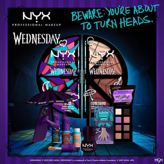 NYX Professional Makeup Wednesday Welcome To Nevermore Academy Eye Shadow Palette Matte in Solid Form 1gr
