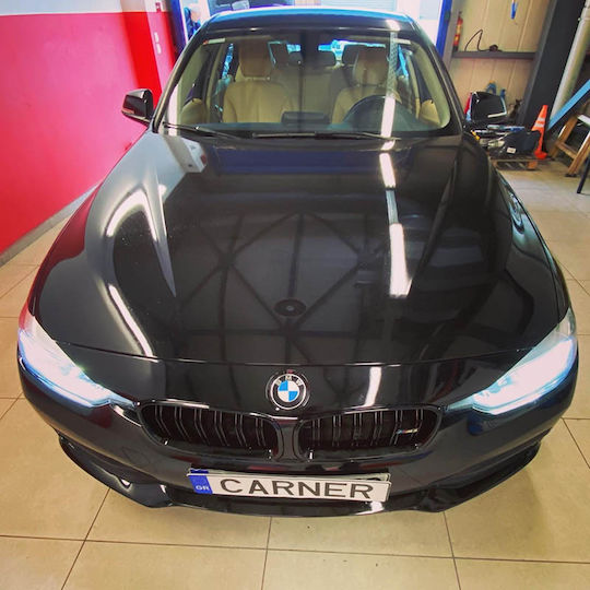 Carner Καρδιές Μάσκας για Bmw 3 F30 / F31 2011-2018 M4 Look Μαύρο Γυαλιστερό