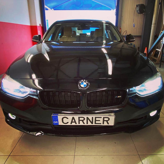 Carner Καρδιές Μάσκας για Bmw 3 F30 / F31 2011-2018 M4 Look Μαύρο Γυαλιστερό