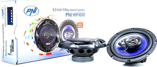 PNI HiFi650 Ηχείο Αυτοκινήτου Ομοαξονικά με 120W RMS (3 Δρόμων)