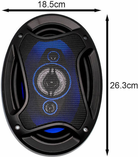 PerVoi Σετ Ηχεία Αυτοκινήτου 6x9" με 150W RMS (3 Δρόμων)