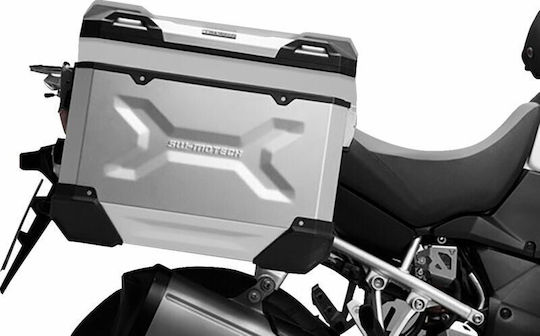SW-Motech Trax Geanta Laterala pentru Motociclete Stanga Aluminiu 45lt in Argintiu culoare