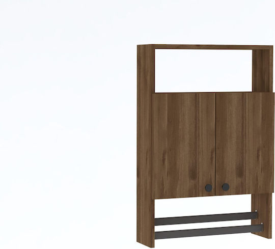 Ela Hanging Living Room Cabinet Made of Brown Particle Board 87x60x87cm
