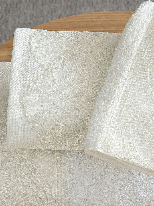 Palamaiki Bath Towel Set 3pcs Emy White Weight 450gr/m²