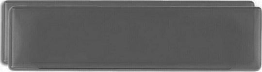 Autoline Car License Plate Glass Protectors Front - Back Plastic 52 x 12cm Black Tint 2pcs