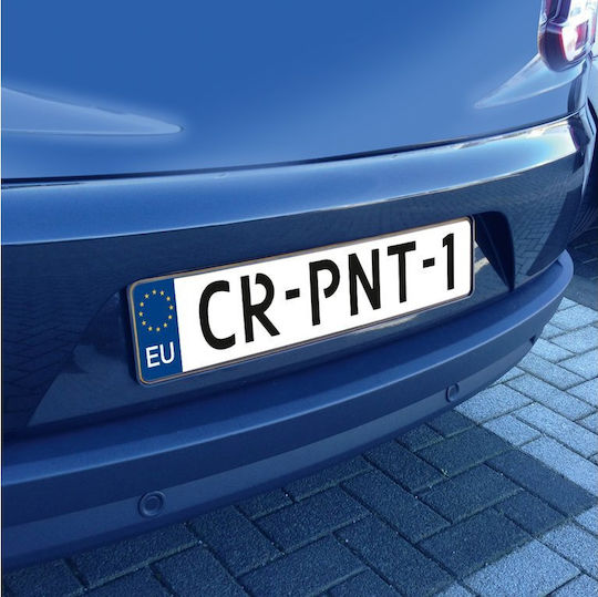 Carpoint Πλαίσιο Πινακίδας Αυτοκινήτου Πλαστικό 52 x 11cm Μαύρο