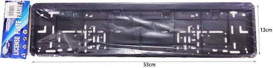 Car License Plate Frame Plastic Black 1pcs