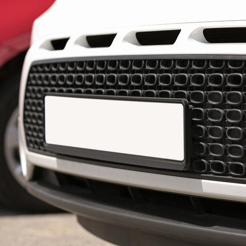 Xtrobb Car License Plate Frames Plastic 1 x 1cm Black 2pcs