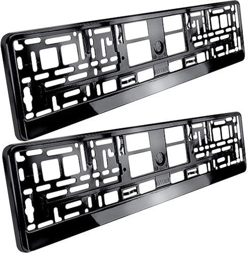 Xtrobb Car License Plate Frames Plastic 1 x 1cm Black 2pcs