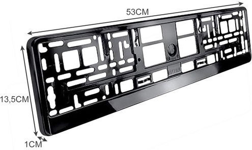 Xtrobb Car License Plate Frames Plastic 1 x 1cm Black 2pcs