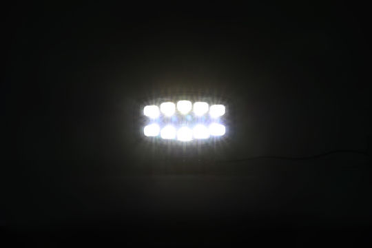 Led Spotlight 10-30 Volt 55w Built-In Strobe Road Assistance White White White Orange Ip68 E4 245mm X 167mm X 90mm