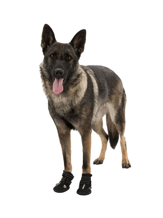 Trixie Walker Active Shoes Dog Velcro Boots Black 2 pieces in Black Color