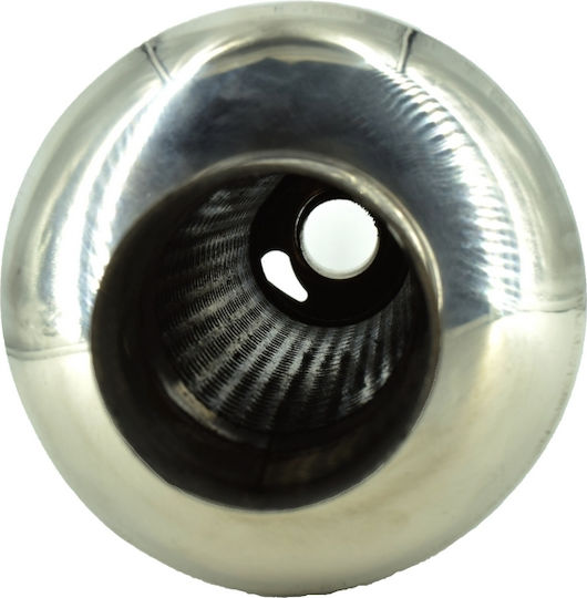 Idealstore Stainless Steel Sports Muffler Silencer Adjustable Sound Total Length 46 Cm Inlet 5 Cm Outlet 9 Cm