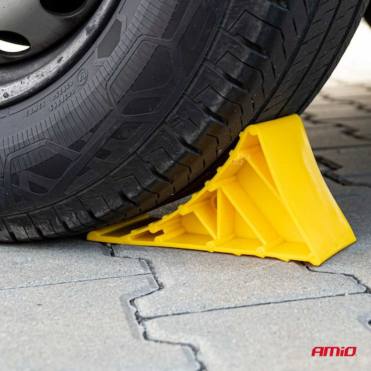 Yellow Plastic Wheel Chock 220x80x120mm 1pc