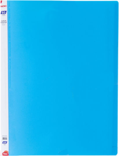 Clipboard Flexible with 30 plastic sleeves Slides for Paper A4 Light Blue Noki 1pcs