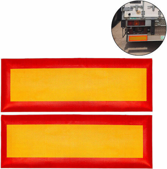 Satz reflektierender Klebeplatten 2 Stück 55x20cm W15416 Rot Orange