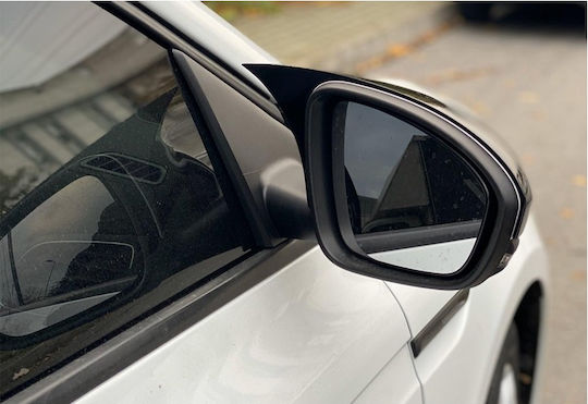 Set 2 Capace Oglindă Stil Batman Renault Megane IV 2016 Încoace Culoare Negru Pian Negru Lucios Instalare Ușoară Rezistent la UV Material Premium