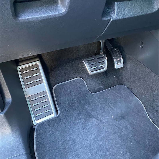 Carner Сет Педали Неплъзгащи се за автомобил Ауди A1 8X / A3 8V / TT 8S / Q2 / Seat Leon 5F / VW Golf 7 / Passat B8 / Tiguan / Touran 2016+ Автоматично Алуминий Сребрист 3бр