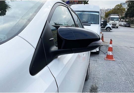 Set 2 Capace Oglindă Stil Batman Idealstore Toyota Chr 2016 Încoace Culoare Negru Pian Negru Lucios Instalare Ușoară Rezistent la UV Material Premium