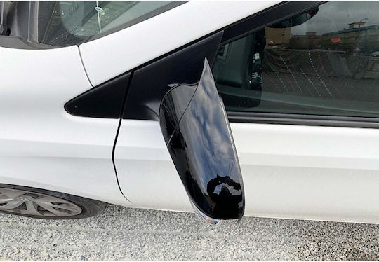 Set 2 Capace Oglindă Stil Batman Idealstore Toyota Chr 2016 Încoace Culoare Negru Pian Negru Lucios Instalare Ușoară Rezistent la UV Material Premium