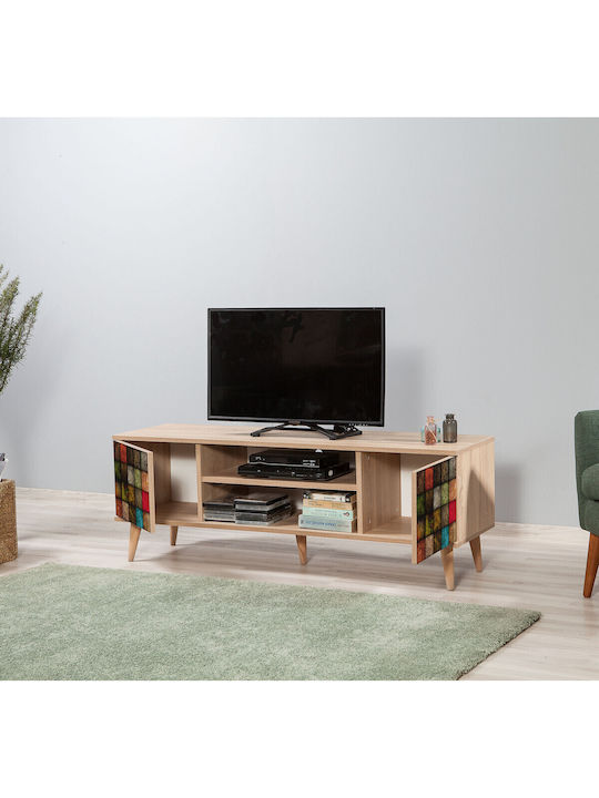 TV-Möbel Hölzernes Soho Mehrfarbig L140xB40xH50cm