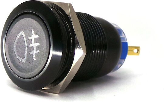 Led 18mm Черен Моментен Превключвател За Мъгла