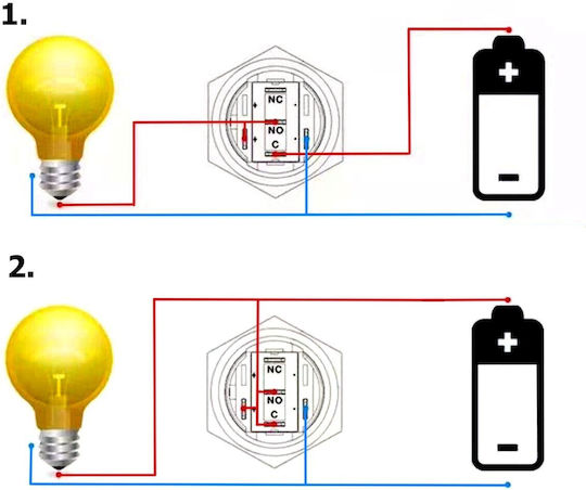 Led 18mm Черен Моментен Превключвател За Мъгла