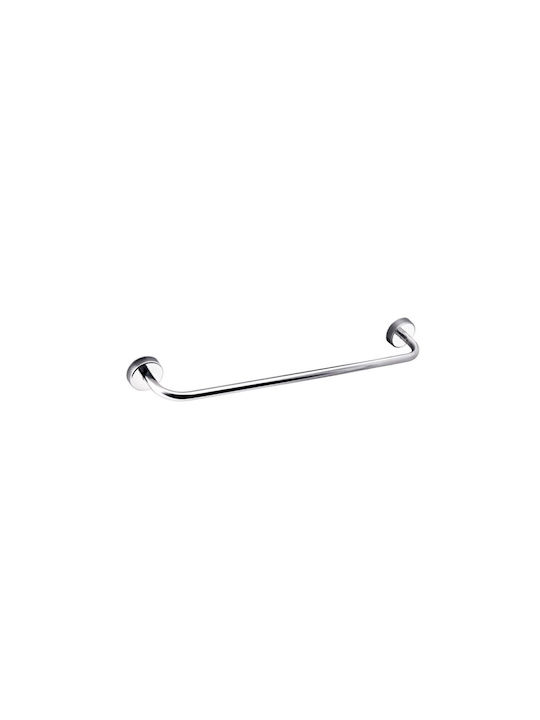 Karag Moderno Single Wall-Mounted Bathroom Rail Inox Silver