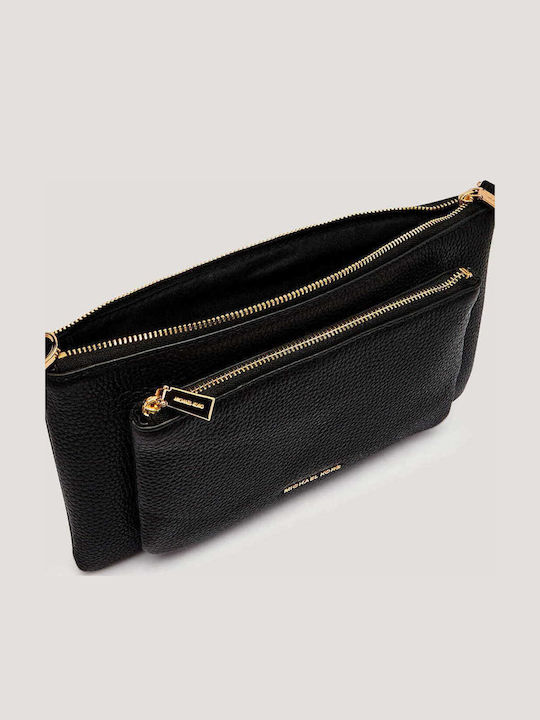 Set Leder Damenhandtasche Schulter Schwarz